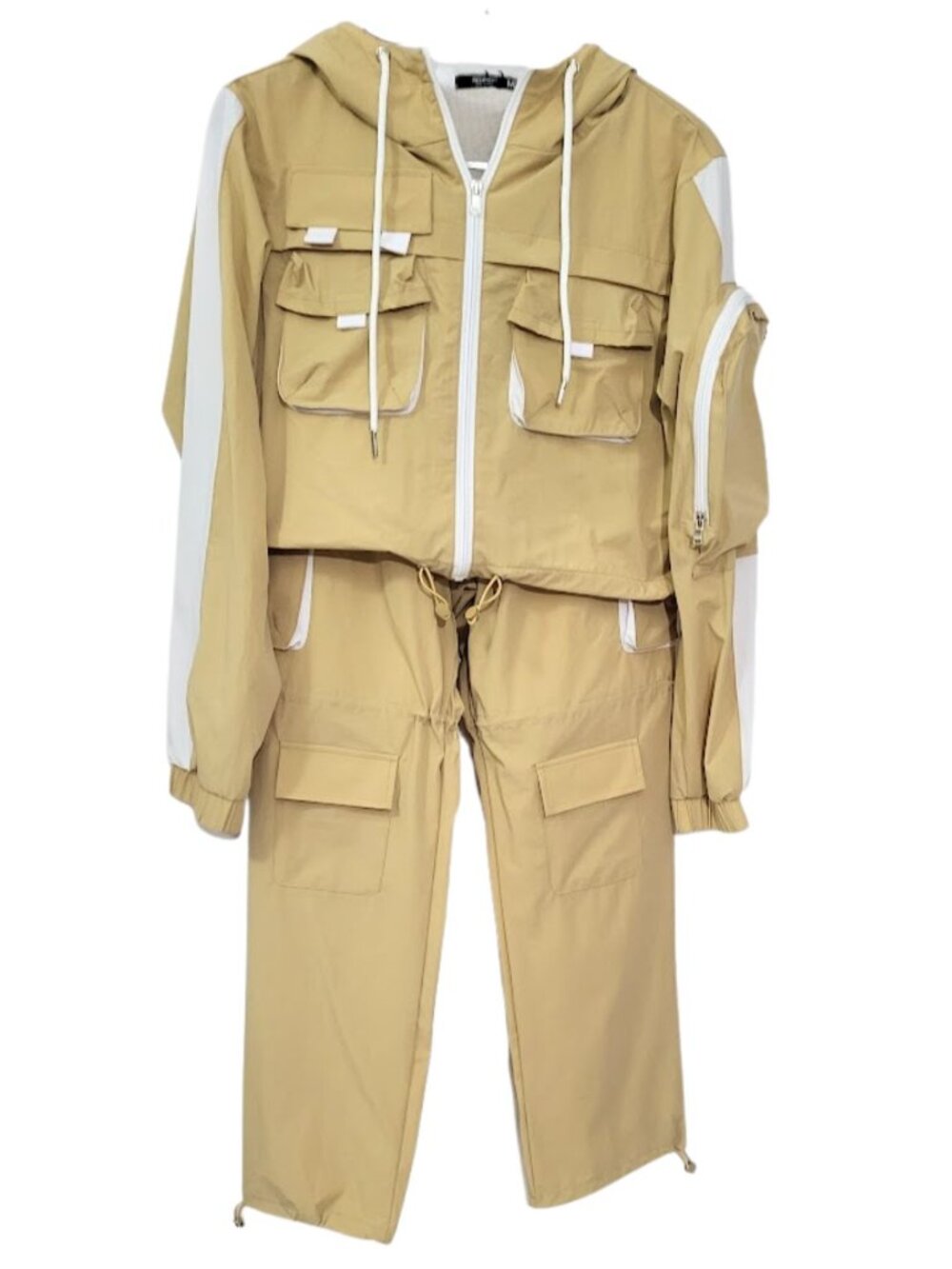 RED FOX NWT Tan Utility Windbreaker Tracksuit Matching 2 Piece Set - Women's M